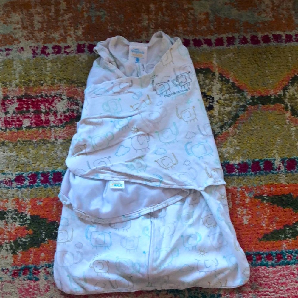 Halo Kids Pajamas Sleep Sack - White with Blue Accents
